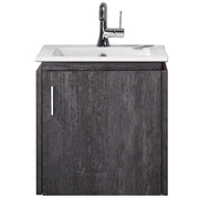 Modern 16” Elegant Grey Wall Hung Vanity Unit