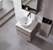 Modern 24” Oak Grey Wall Hung Vanity Unit