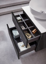 Modern 24” Elegant Grey Wall Hung Vanity Unit