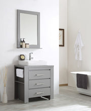 Modern 30” Grey Vanity Unit with Basin