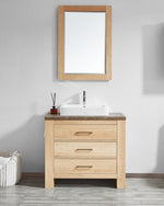 Modern 36” Oak Vanity Unit with Basin