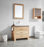 Modern 36” Oak Vanity Unit with Basin