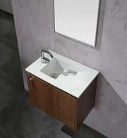 Modern 22” Dark Oak Vanity Unit Wall mounted