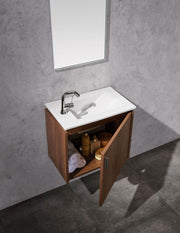 Modern 22” Dark Oak Vanity Unit Wall mounted