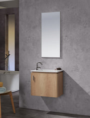 Modern 22” Oak Vanity Unit Wall mounted