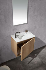 Modern 22” Oak Vanity Unit Wall mounted
