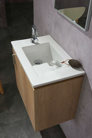 Modern 22” Oak Vanity Unit Wall mounted