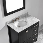 Oxford 36” Black Vanity Unit With Carrara Marble