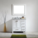 Oxford 36” White Vanity With Carrara Marble