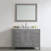 Oxford 48” Grey Vanity Unit With Carrara Marble