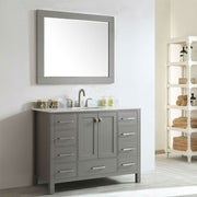 Oxford 48” Grey Vanity Unit With Carrara Marble