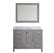 Oxford 48” Grey Vanity Unit With Carrara Marble