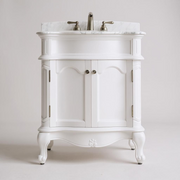 Astoria 30” White Vanity Unit With Marble Top