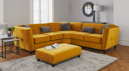 Rimini Corner Sofa Plush Mustard