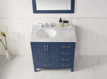 Oxford 36” Royal Blue Vanity With Carrara Marble