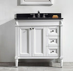 Charlotte 36” White Vanity Unit With Marble Top
