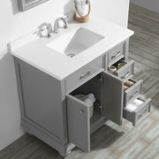Westminister 36” Grey Vanity Unit