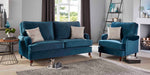 Westminister Plush Steel Corner Sofa