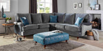 Westminister Plush Steel Corner Sofa
