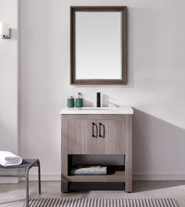 Zara 30” Vanity Unit With Carrara Stone Top