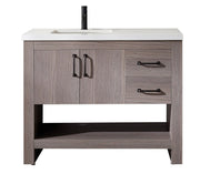 Zara 42” Vanity Unit With Carrara Stone Top