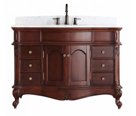 Astoria 48” Vanity With Marble Top Antique Cherry